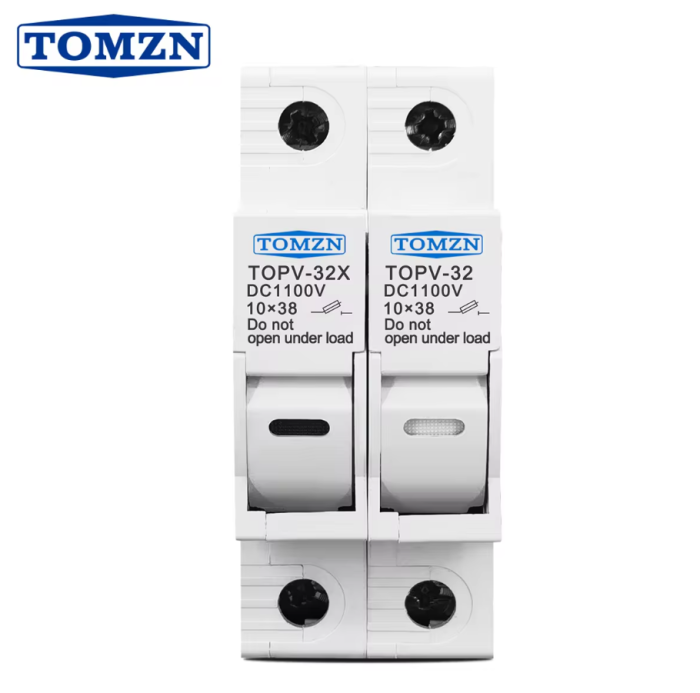 2P Parallel DC Fuse Holder High Voltage Solar PV 1100V TOMZN TOPV-30 32A